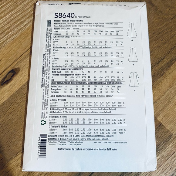 Lot of 5 sewing patterns simplicity and butterick sizes 8-22 - Picture 5 of 11
